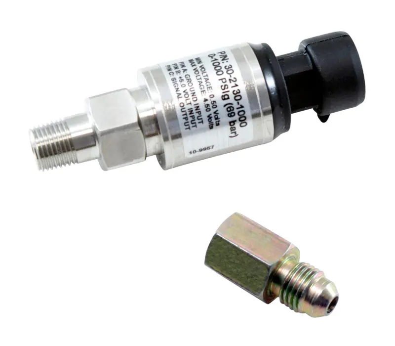 Aem 1000 Psig Stainless Sensor Kit - 1/8In Npt Male Thread To -4 Adapter 1