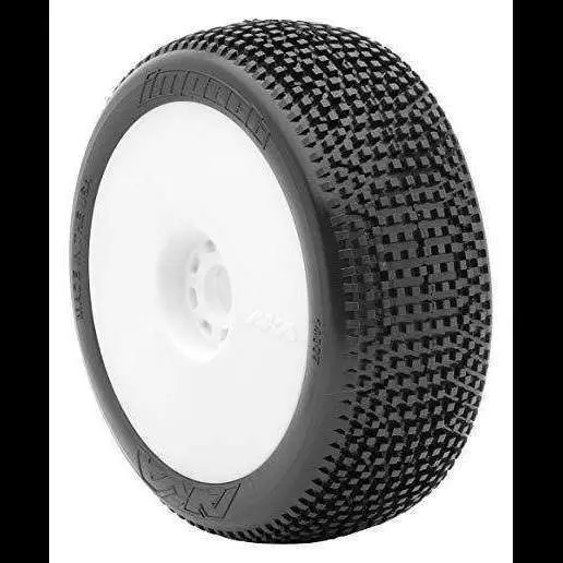 Aka 1:8 Buggy Impact (Super Soft - Long Wear) Evo Wheel Pre-Mounted White 1