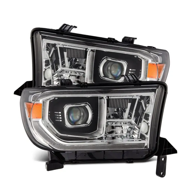 Alpharex 07-13 Toyota Tundra / 08-17 Sequoia Luxx Led Proj Hl Chrome W/Actv Light / Seq. Sig + Drl 1
