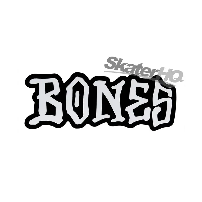 Bones Graffiti Sticker Medium - Black/White Text 1