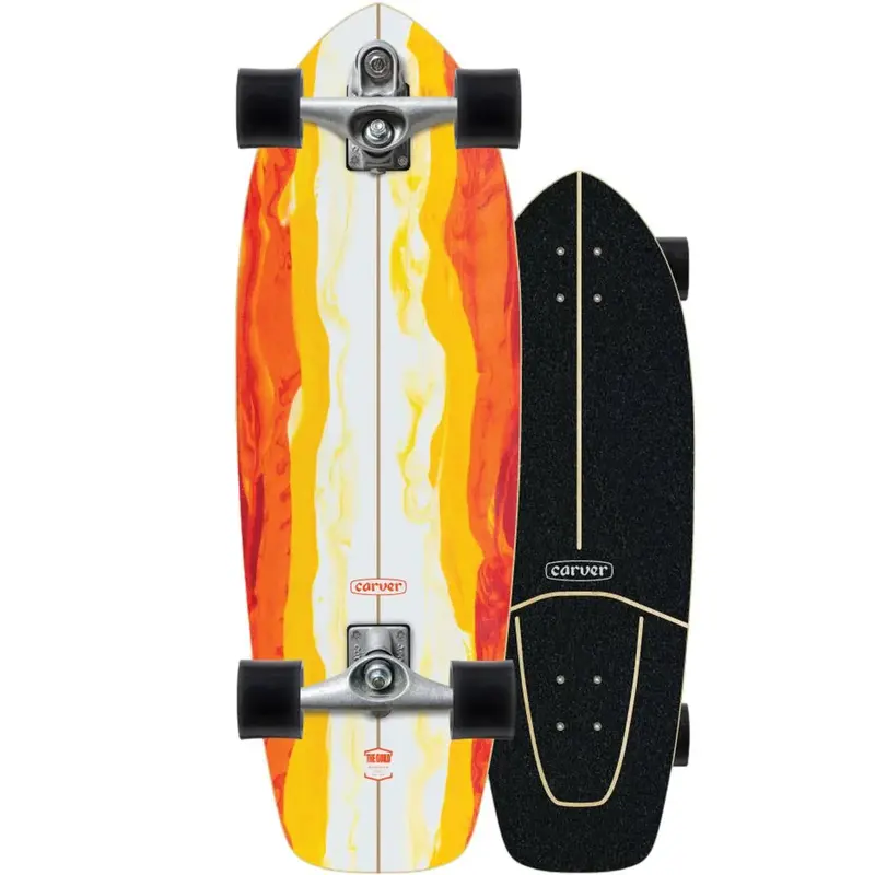 Carver Firefly Surf Skate Cx/C7 Raw Trucks 30.25" X 9.875" 1