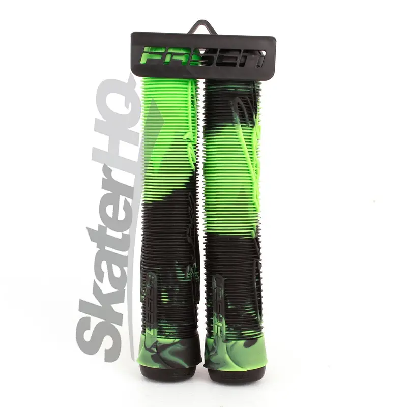 Fasen Go Fast Handle Grips - Black/Green 1