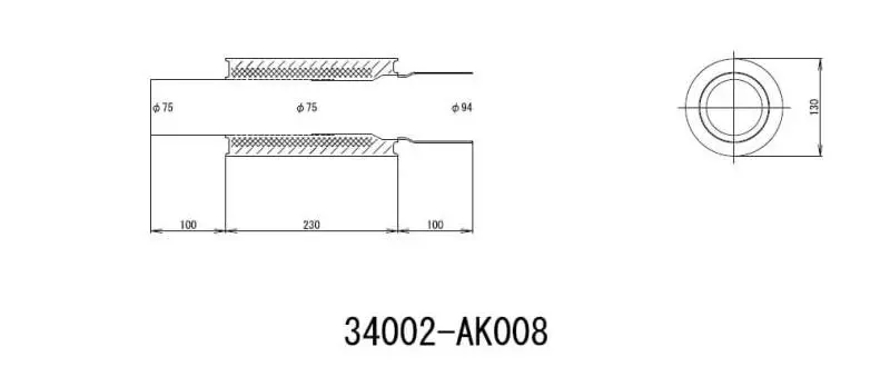 Hks Universal Ex H/M Sus 130-75 (Moq: 8Pcs) 1