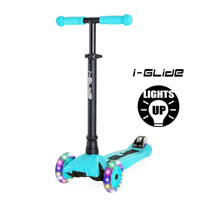 I-Glide Kids 3-Wheel Scooter - Aqua/Black 1