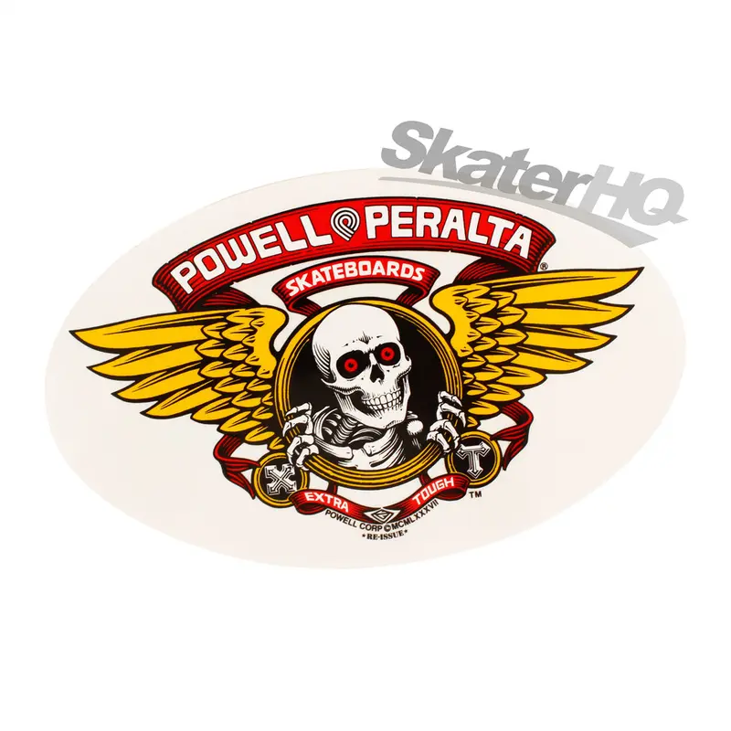 Powell Peralta Winged Ripper Oval Sticker - Red 1