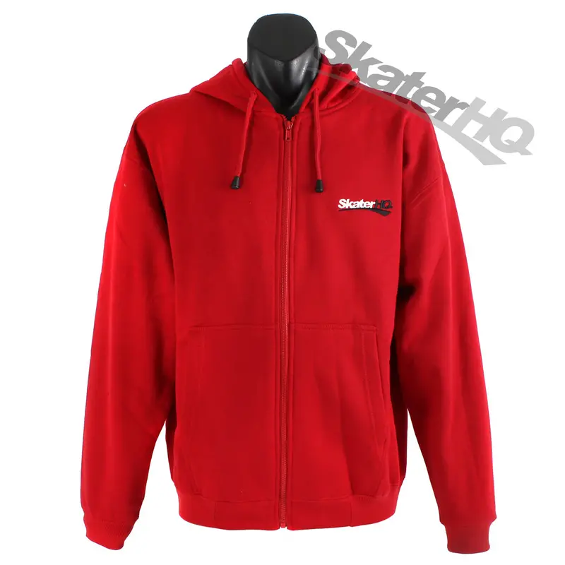 Skater Hq Adult Zip Hoody - Red 1
