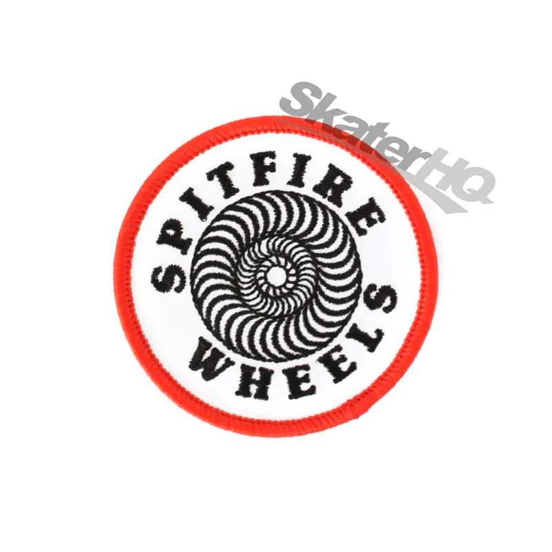 Spitfire Patch Classic Swirl Sticker - White/Black/Red 1