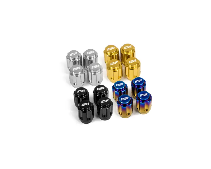 Spline Titanium Valve Stem Caps (Sold As Set) 1