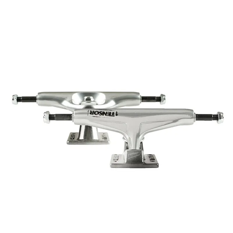 Tensor Aluminium Stencil Mirror Trucks - Raw/Black Fade 1