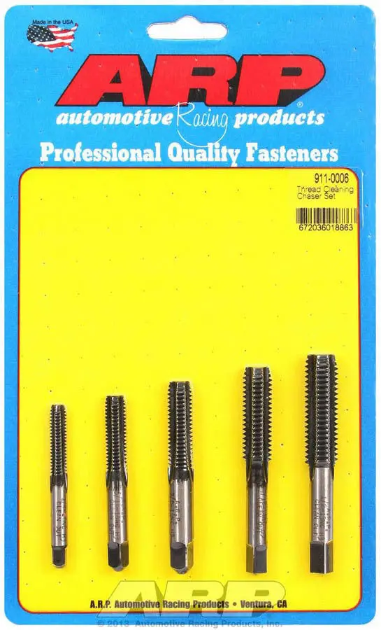 Arp 911-0006 Five-Piece Thread Chasing Tap Set – Precision Cleaning For Critical Fasteners 1