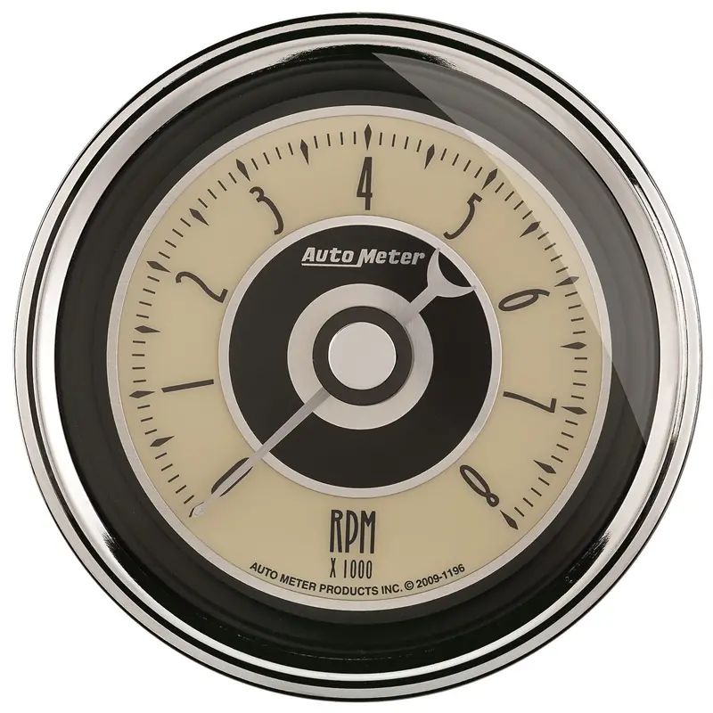 Autometer 1195 Cruiser-Style Tachometer – 3-3/8 Inch Dial, 8,000 Rpm Range, In-Dash Mount 1