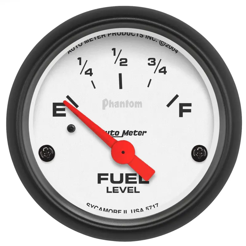 Autometer 5717 Phantom Series 2-1/16" Electric Fuel Level Gauge – 0–30 Ohm Range 1