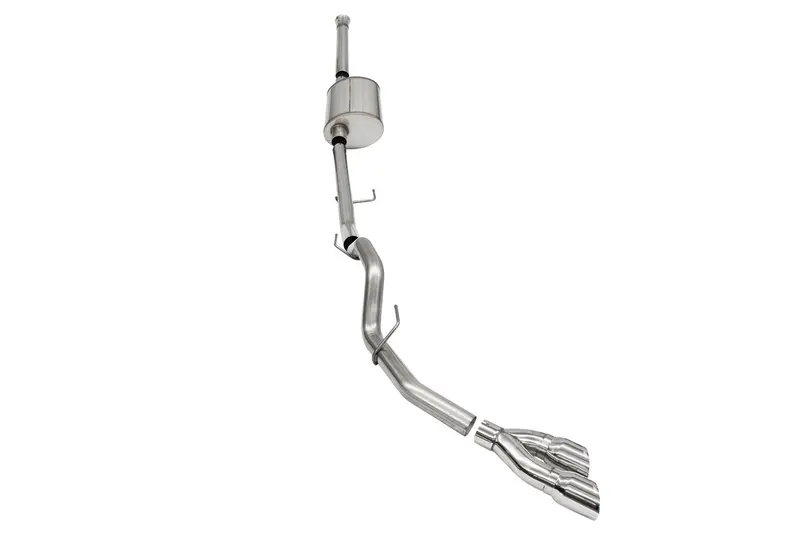 Corsa Performance 3-Inch Single-Side Exit Cat-Back Exhaust With Twin 4-Inch Pro Series Tips 1