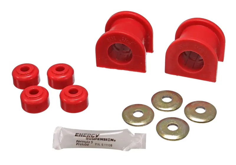 Energy Suspension 8.5118R Sway Bar Bushing Set; Red; Front; Bar Dia. 27Mm; Performance Polyurethane; 1