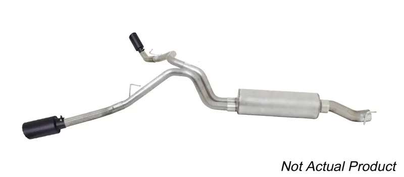 Gibson Black Elite Cat-Back Exhaust – Dual-Outlet Stainless Steel System (65712B) 1