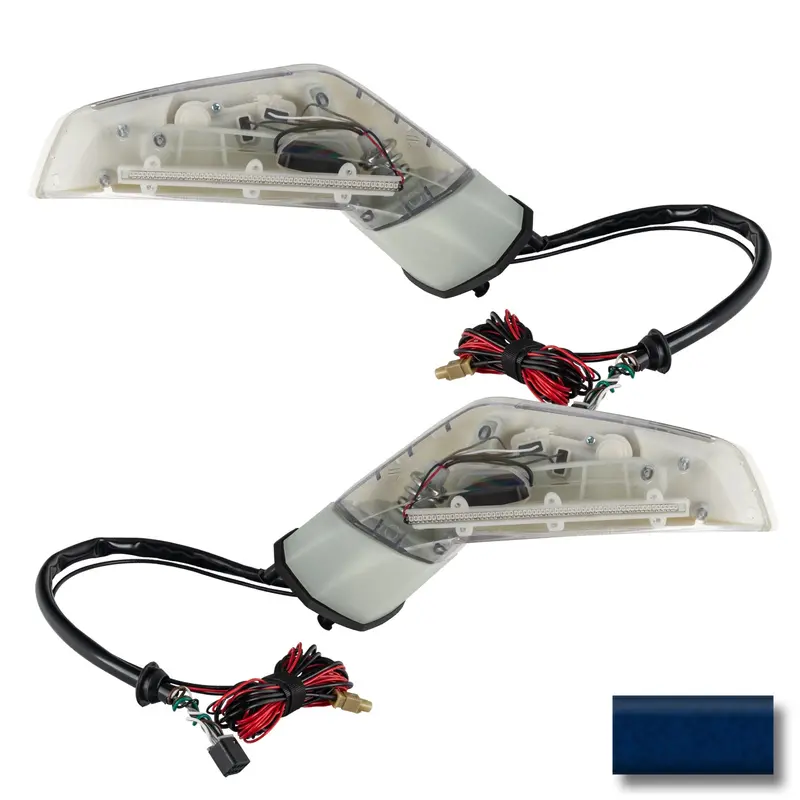 Oracle Lighting 3901-504-933L-G Ghosted Side Mirrors – Le Mans Blue Accent Finish 1