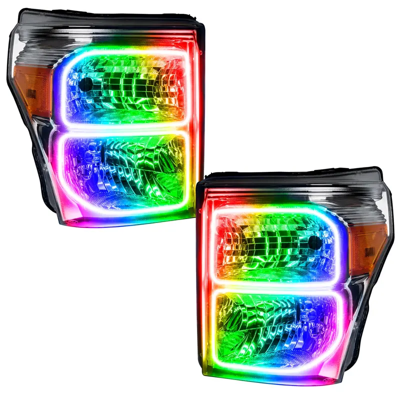 Oracle Lighting 8158-334 Colorshift Led Headlight Kit – Pre-Wired, Chrome Bezel, No Controller Required 1