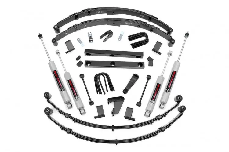 Rough Country 4-Inch Lift Kit For 1987–1995 Jeep Wrangler Yj – Includes Power Steering Correction 1